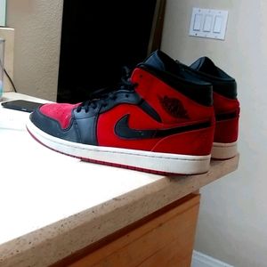Air Jordan Ones red and black